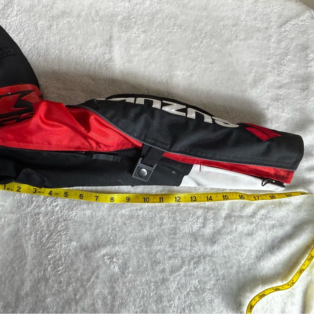 SUZUKI Style GSRX Men’s Red & Black Motorcycle Jacket Size M - Picture 16 of 16